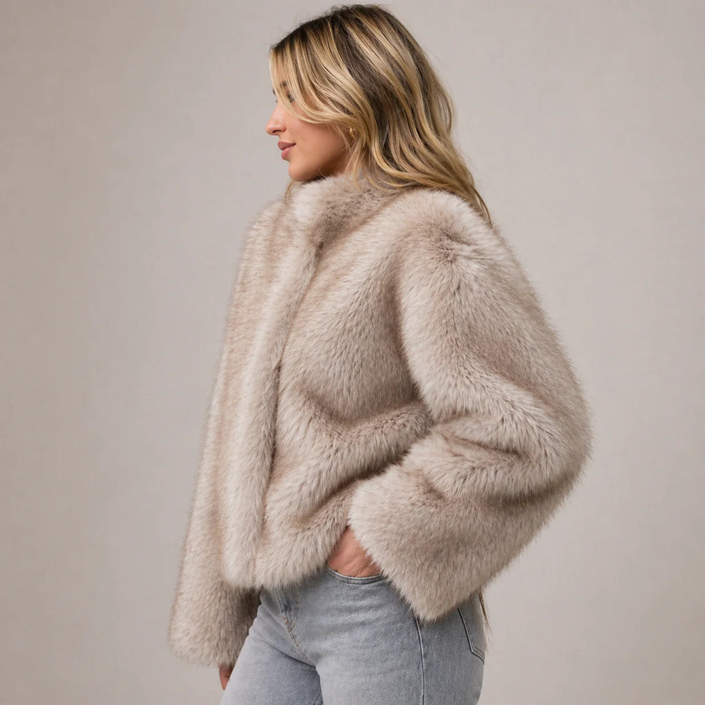 Women's Faux Fur Jacket Relaxed Fit