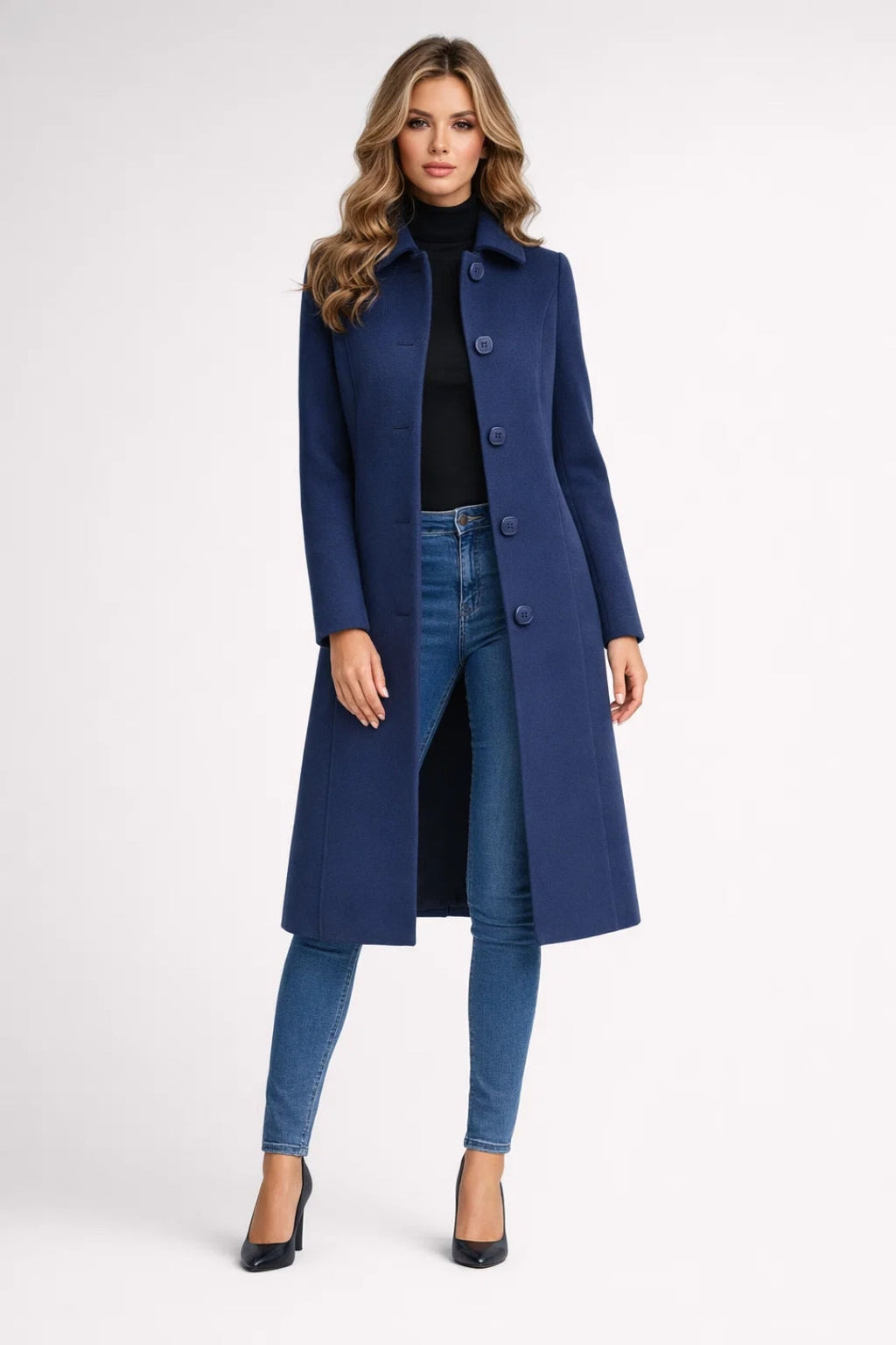 Women's Fitted Jacket – Elegant Long Design for Stylish Winter Wear