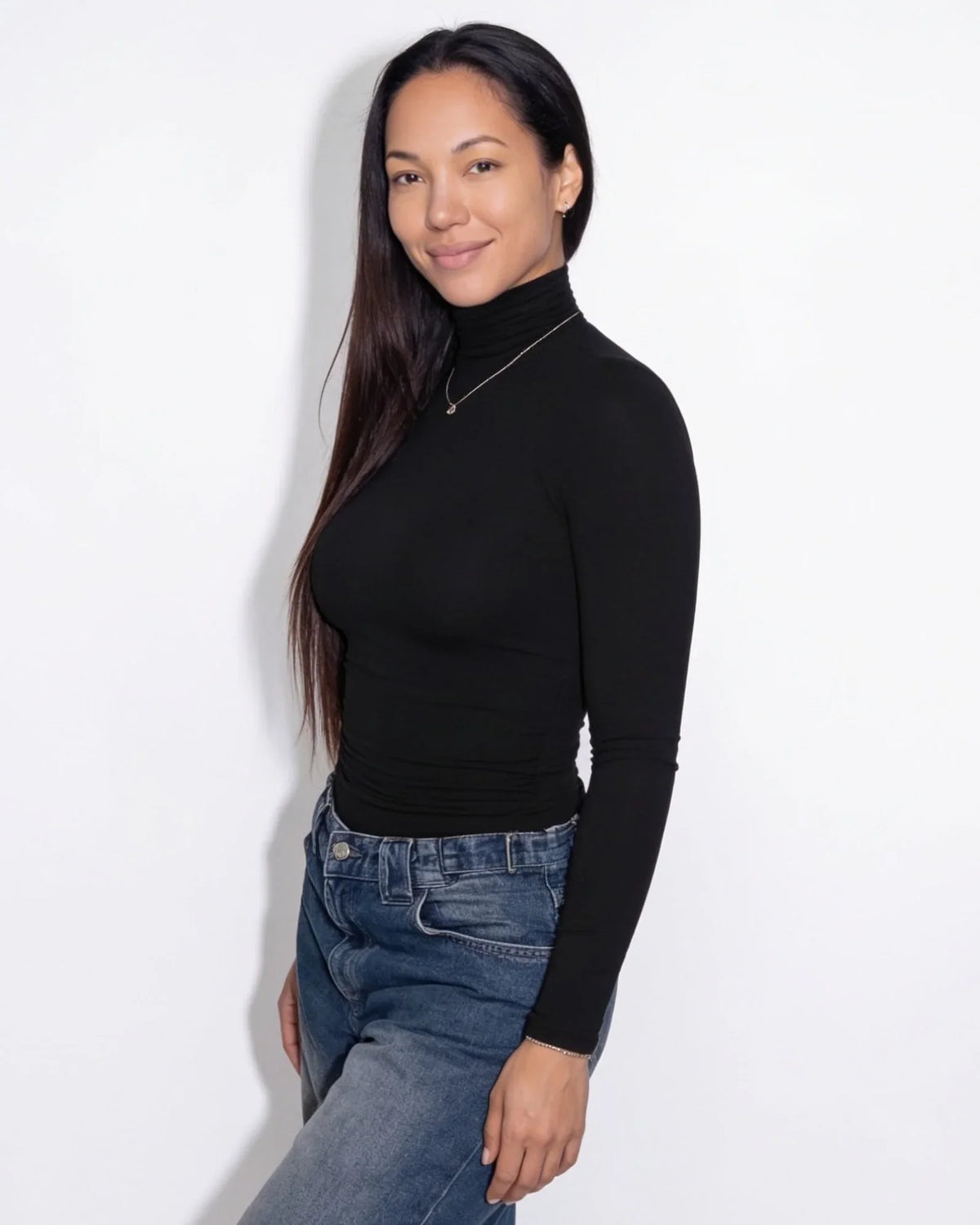 Women's Fitted Long-Sleeve Turtleneck Top 7