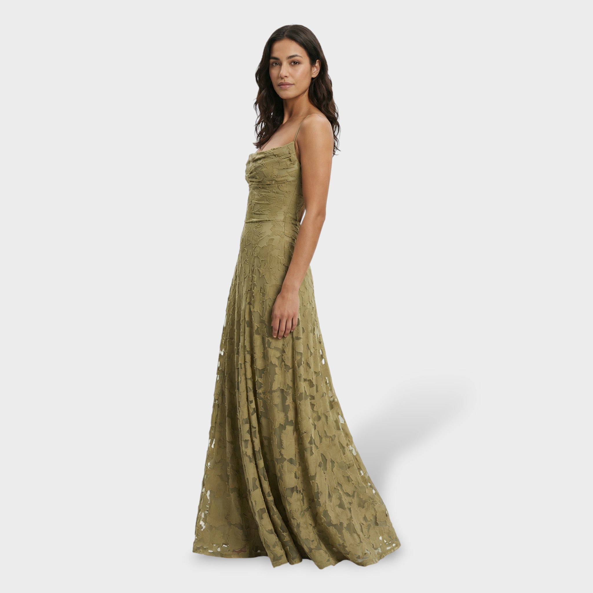 Women's Floral Open Back Maxi Dress for Parties