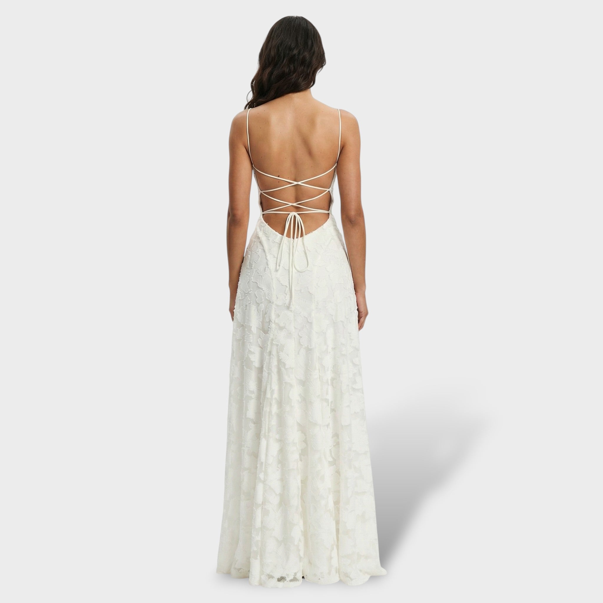 Women's Floral Open Back Maxi Dress for Parties