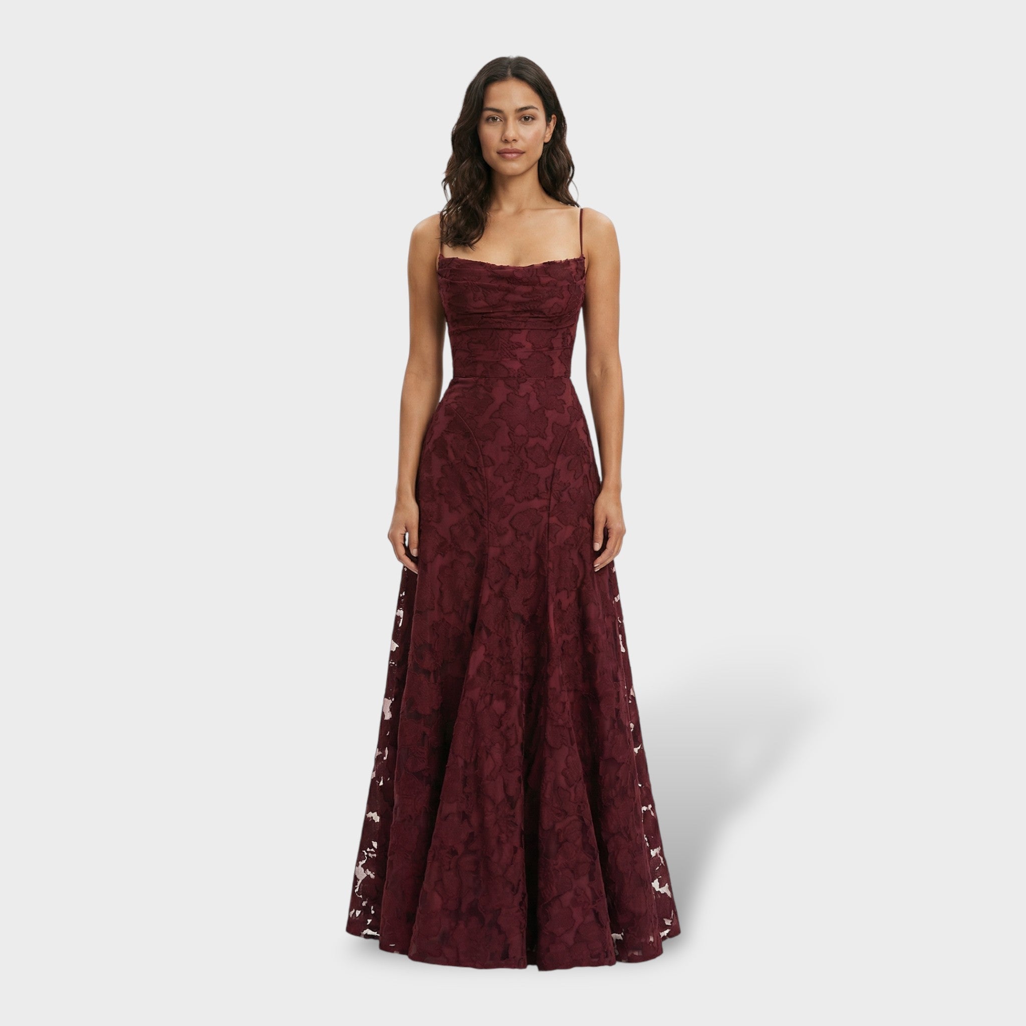 Women's Floral Open Back Maxi Dress for Parties