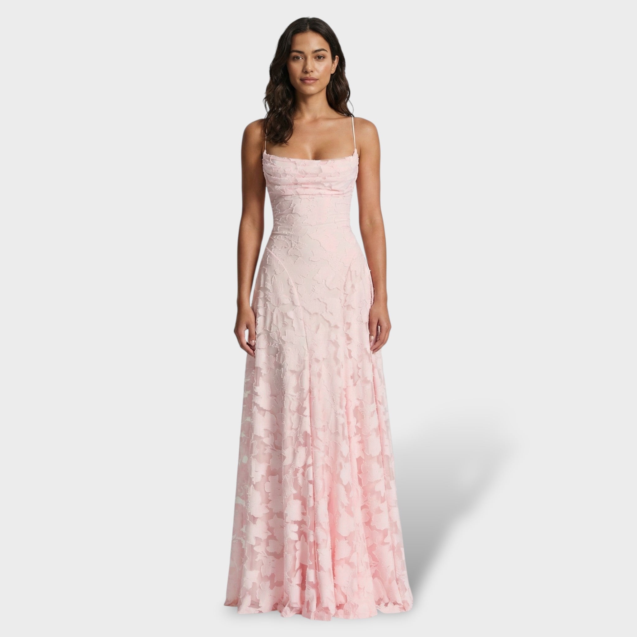 Women's Floral Open Back Maxi Dress for Parties