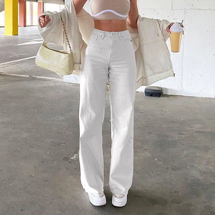 Women's High-Waist Wide Leg Jeans