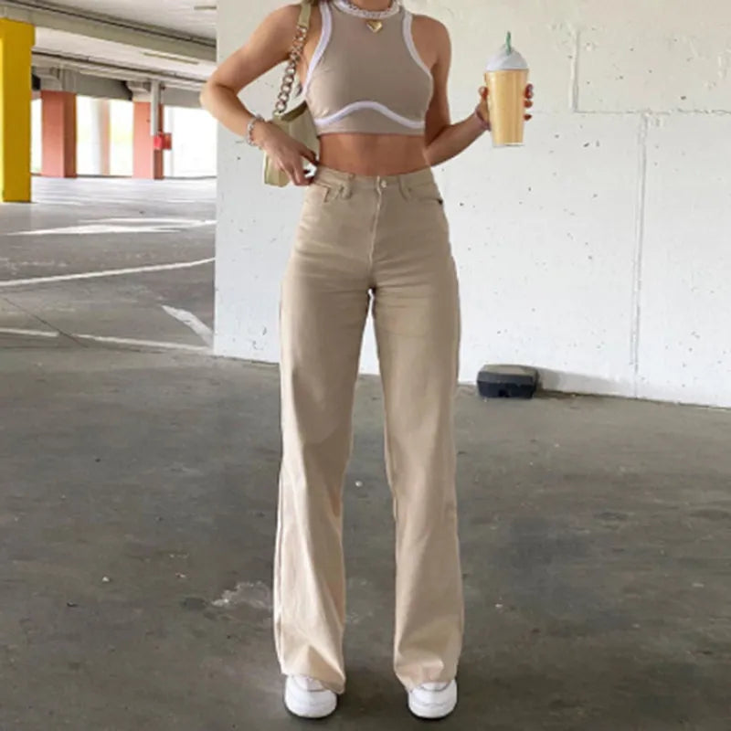 Women's High-Waist Wide Leg Jeans