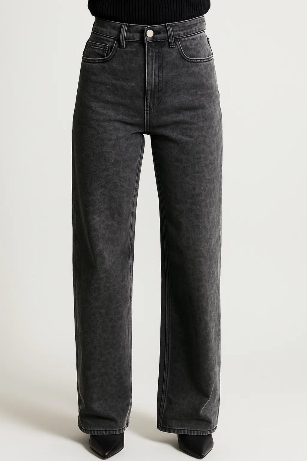 Women's High-Waisted Jeans – Stylish Straight Fit for Comfortable Autumn Wear