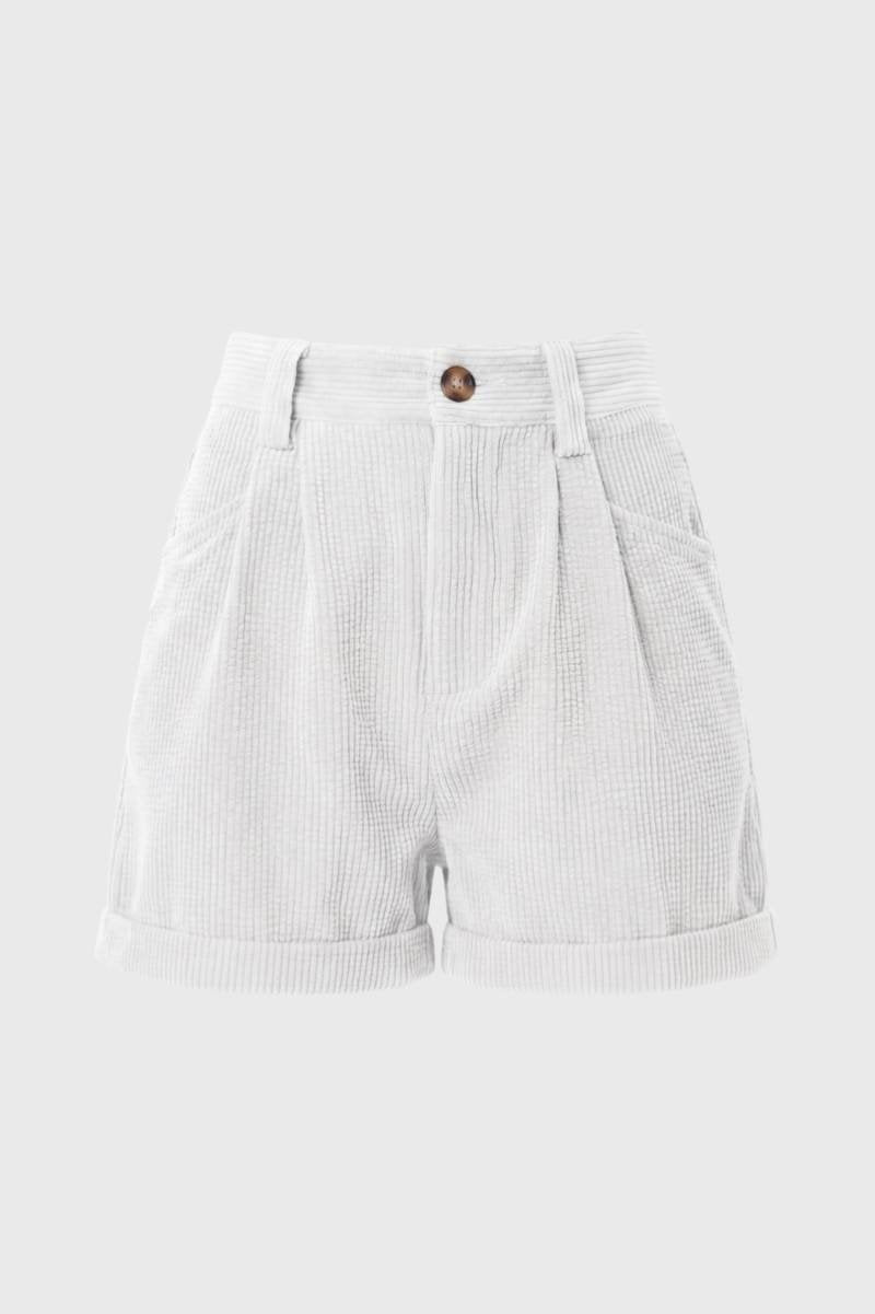 Women's High Waist Corduroy Shorts