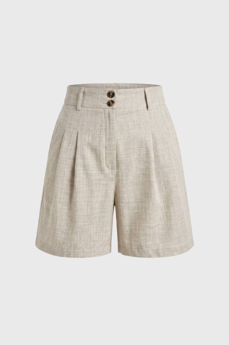 Women's High Waist Shorts with Side Pockets