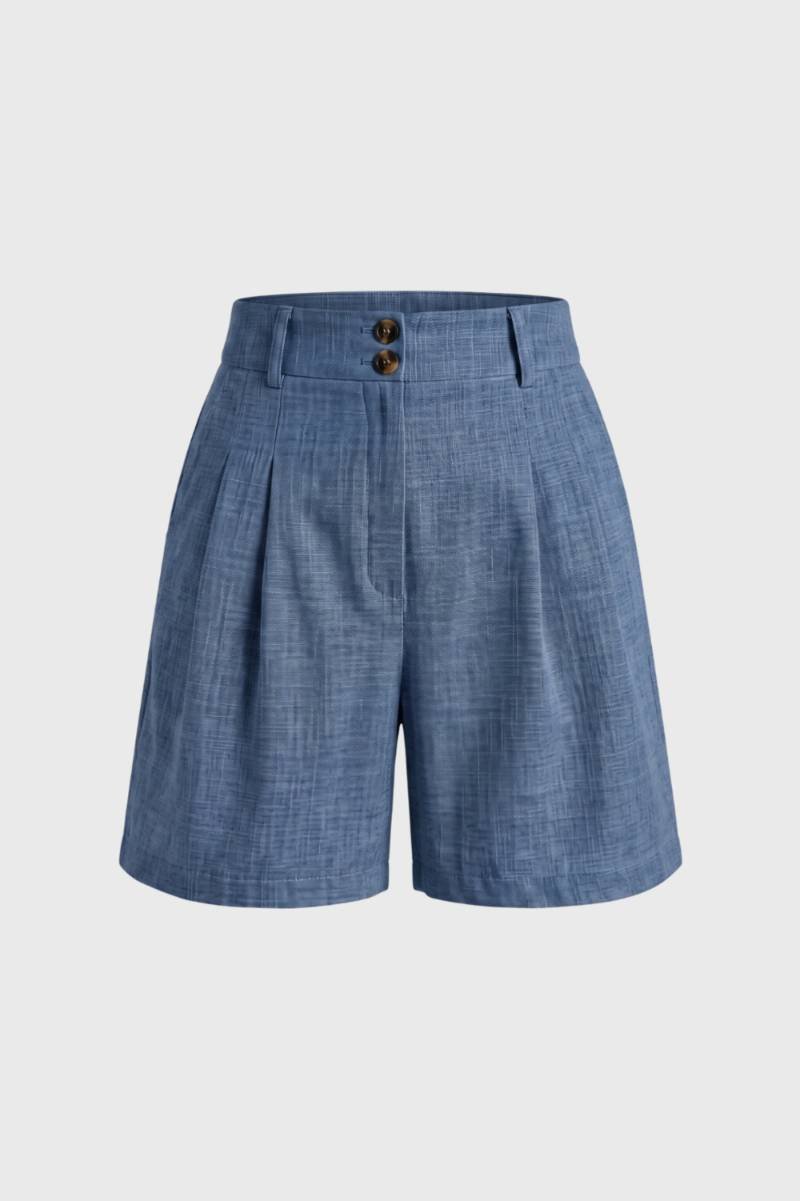 Women's High Waist Shorts with Side Pockets