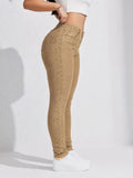 Women's High Waist Skinny Jeans with Five-Pocket Design