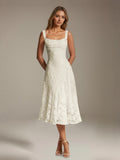 Women's Lace Midi Dress - Floral Cocktail & Formal Plus Size