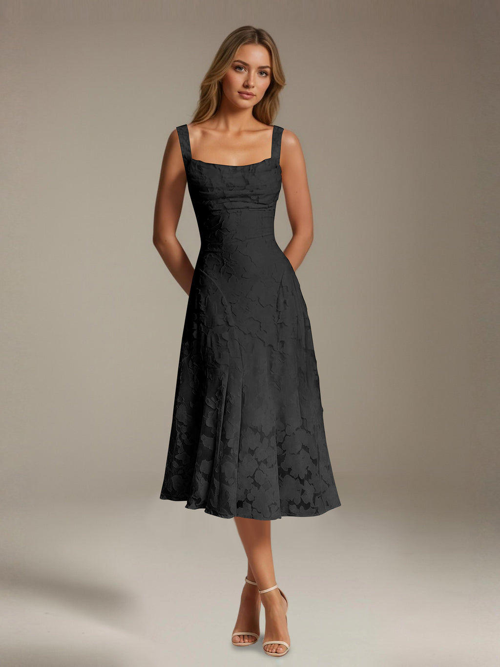 Women's Lace Midi Dress - Floral Cocktail & Formal Plus Size