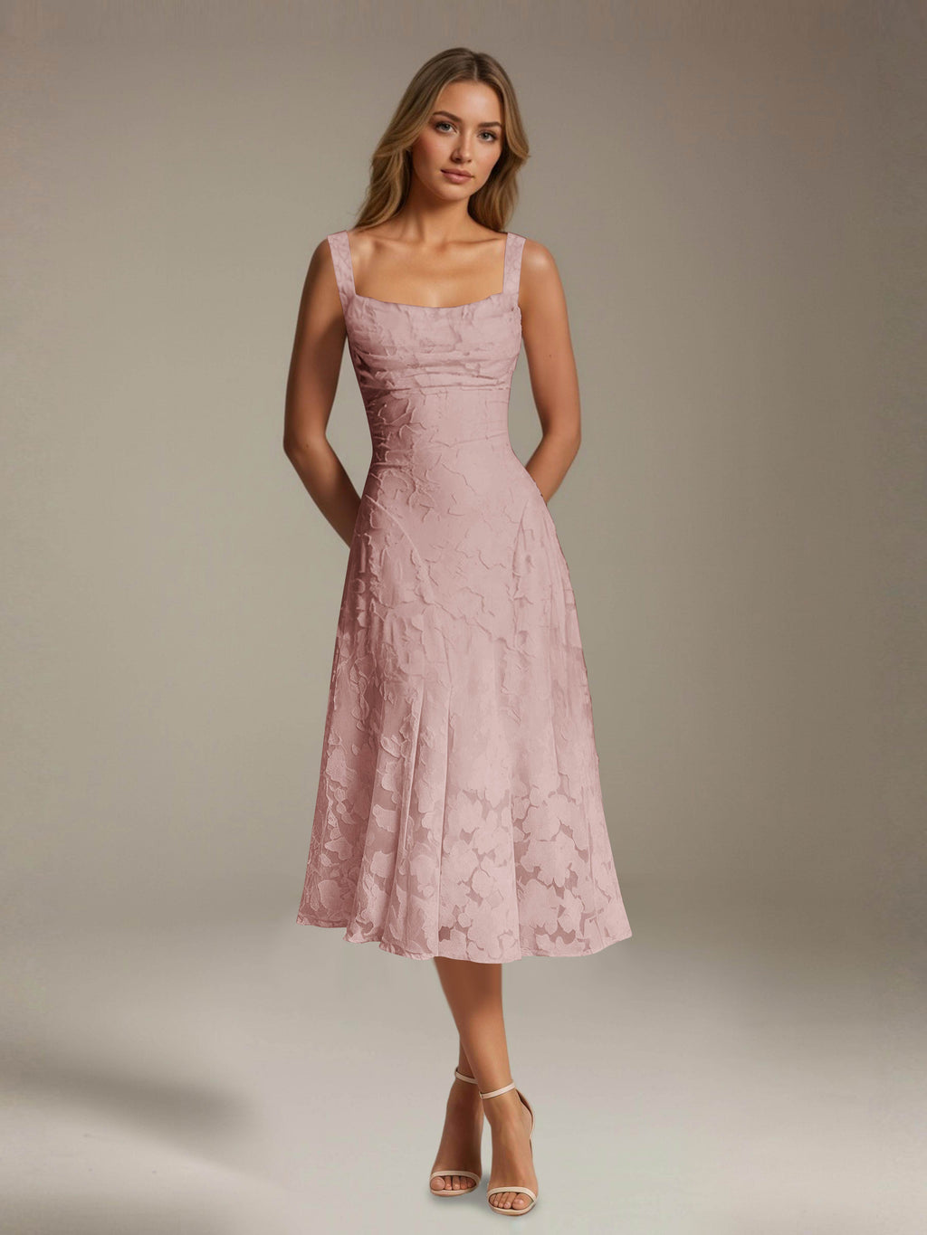 Women's Lace Midi Dress - Floral Cocktail & Formal Plus Size
