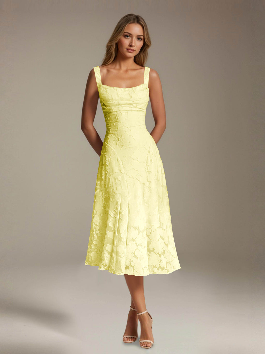 Women's Lace Midi Dress - Floral Cocktail & Formal Plus Size