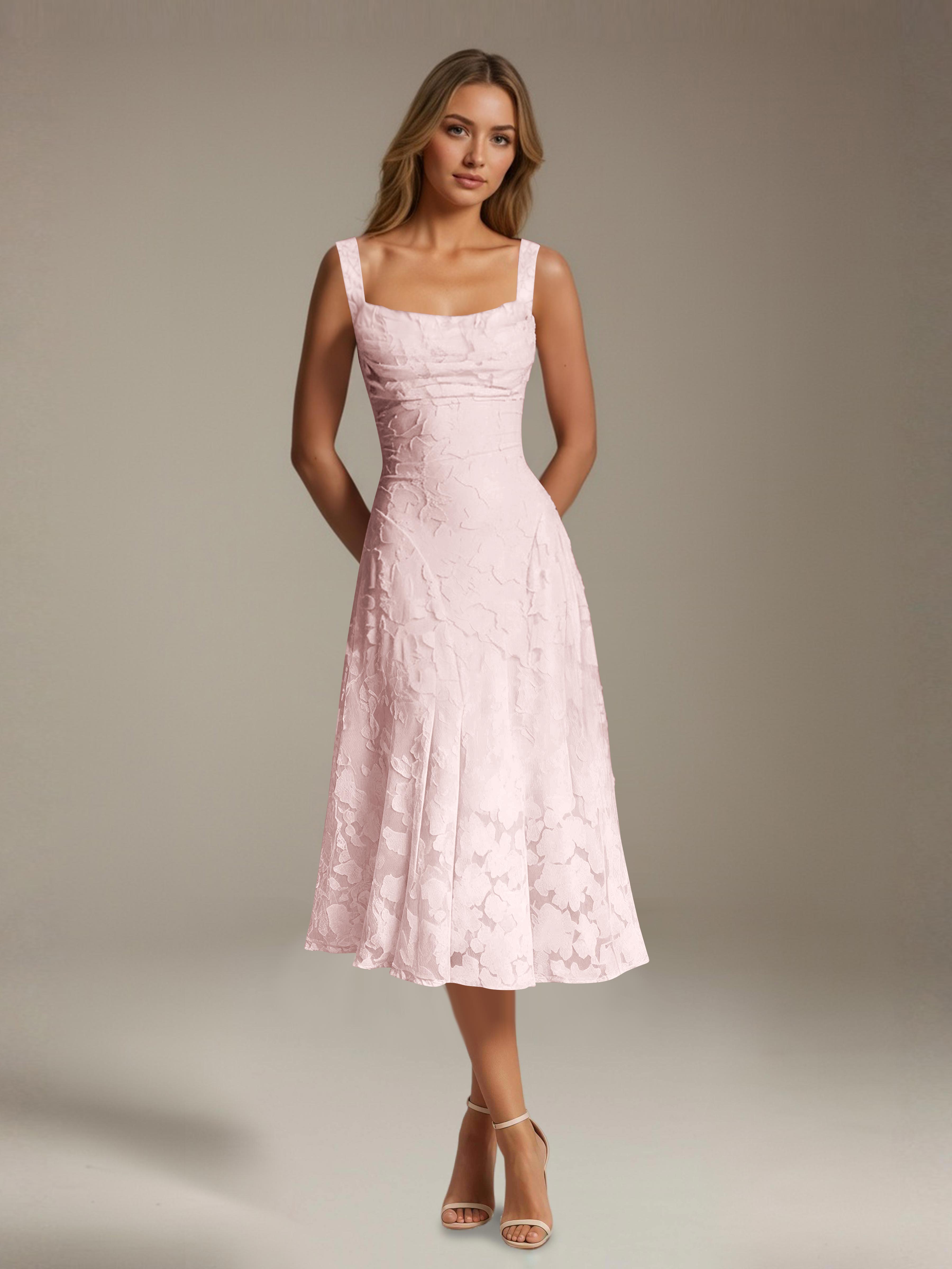 Women's Lace Midi Dress - Floral Cocktail & Formal Plus Size