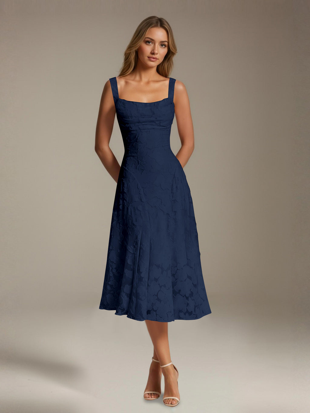 Women's Lace Midi Dress - Floral Cocktail & Formal Plus Size