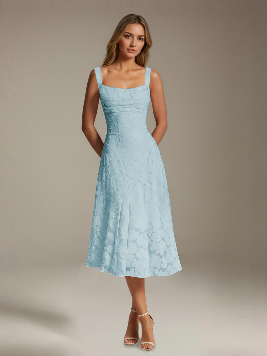 Women's Lace Midi Dress - Floral Cocktail & Formal Plus Size
