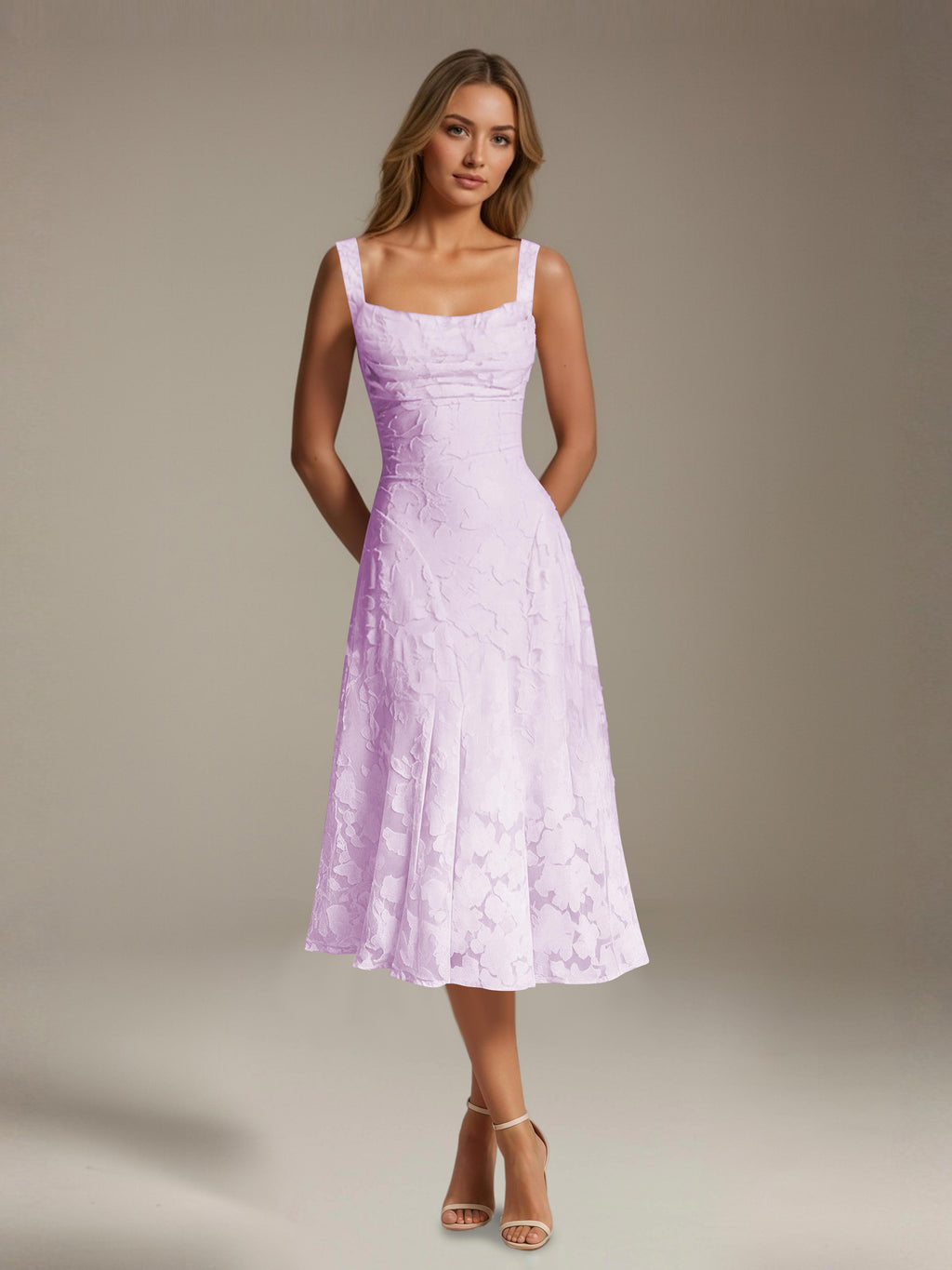 Women's Lace Midi Dress - Floral Cocktail & Formal Plus Size