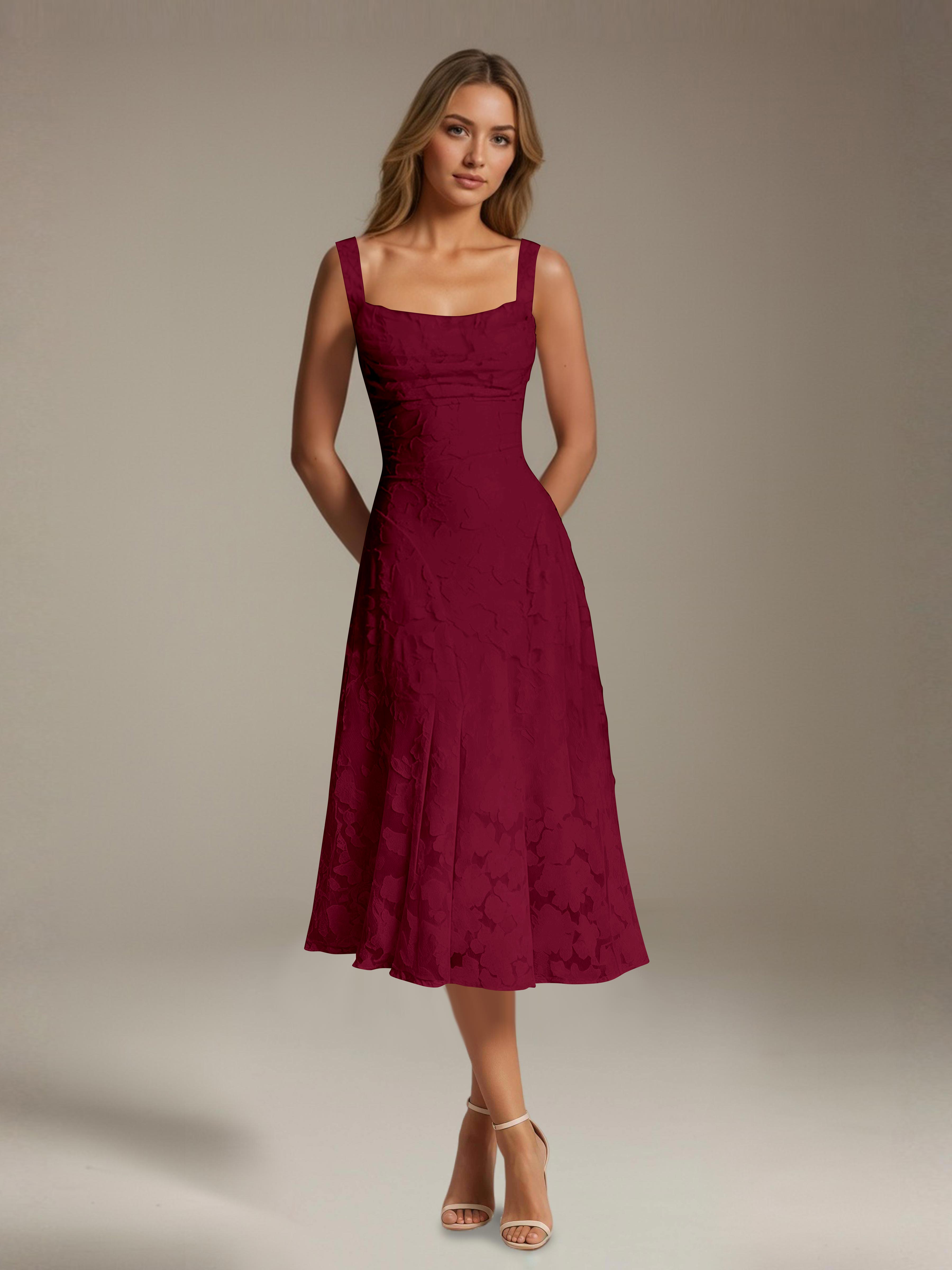Women's Lace Midi Dress - Floral Cocktail & Formal Plus Size