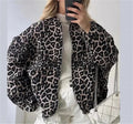 Women's Leopard Print Bomber Jacket