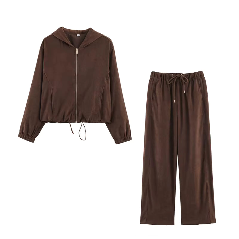 Women's Long-Sleeve Hoodie and Pants Set