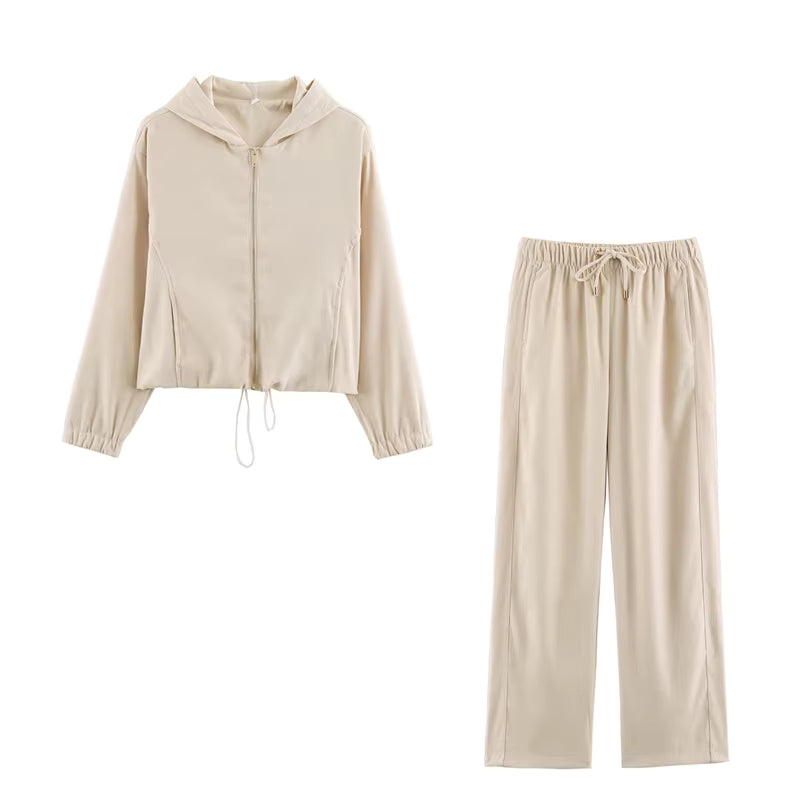 Women's Long-Sleeve Hoodie and Pants Set