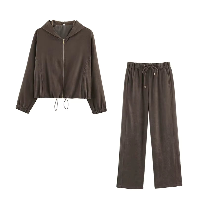 Women's Long-Sleeve Hoodie and Pants Set