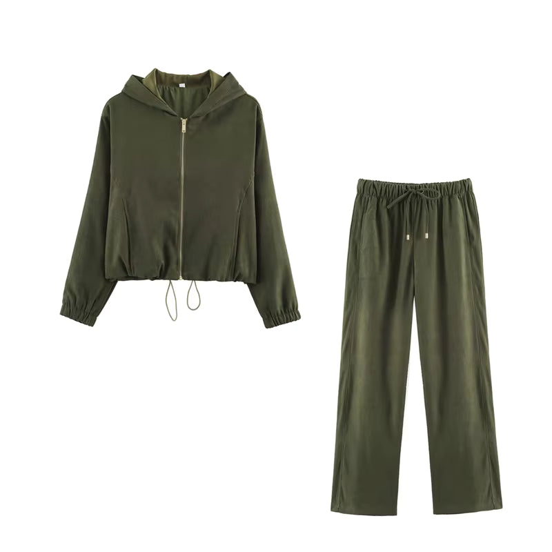 Women's Long-Sleeve Hoodie and Pants Set