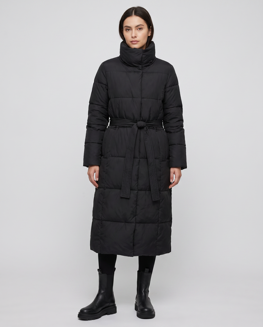 Women's Long Puffer Jacket - Quilted Winter Coat