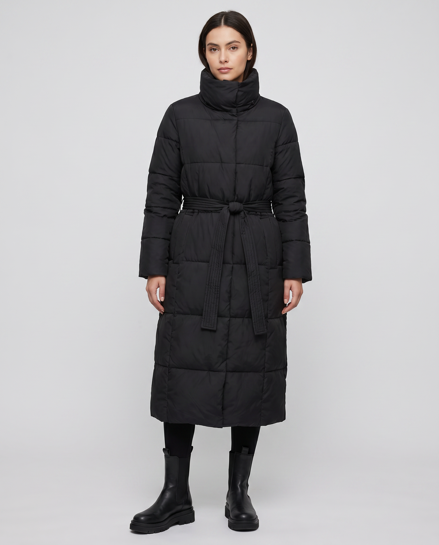 Women's Long Puffer Jacket - Quilted Winter Coat