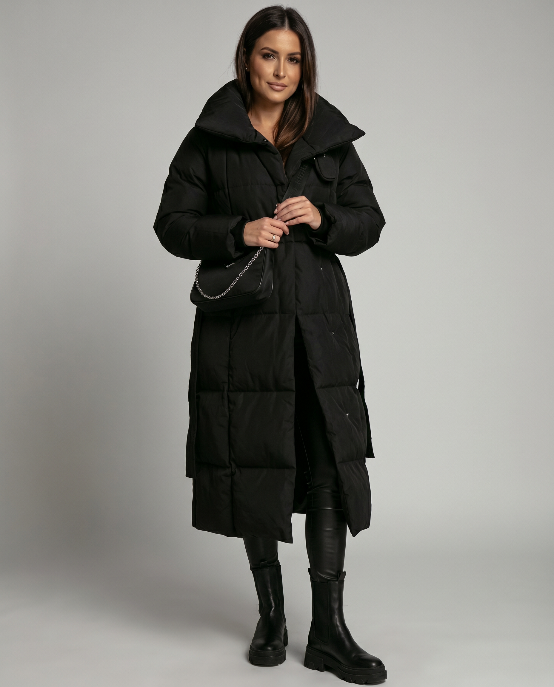 Women's Long Puffer Jacket - Quilted Winter Coat