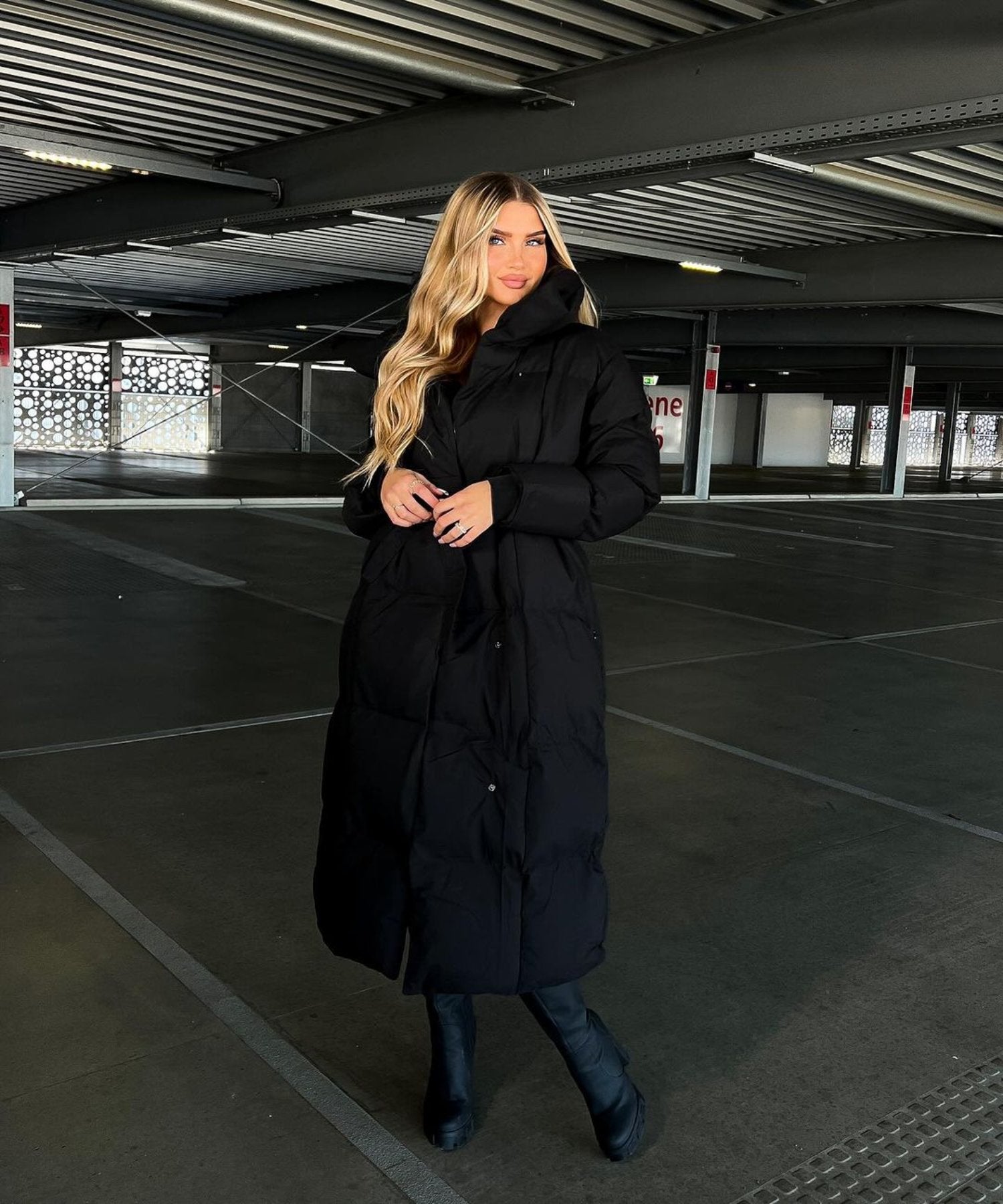 Women's Long Puffer Jacket - Quilted Winter Coat