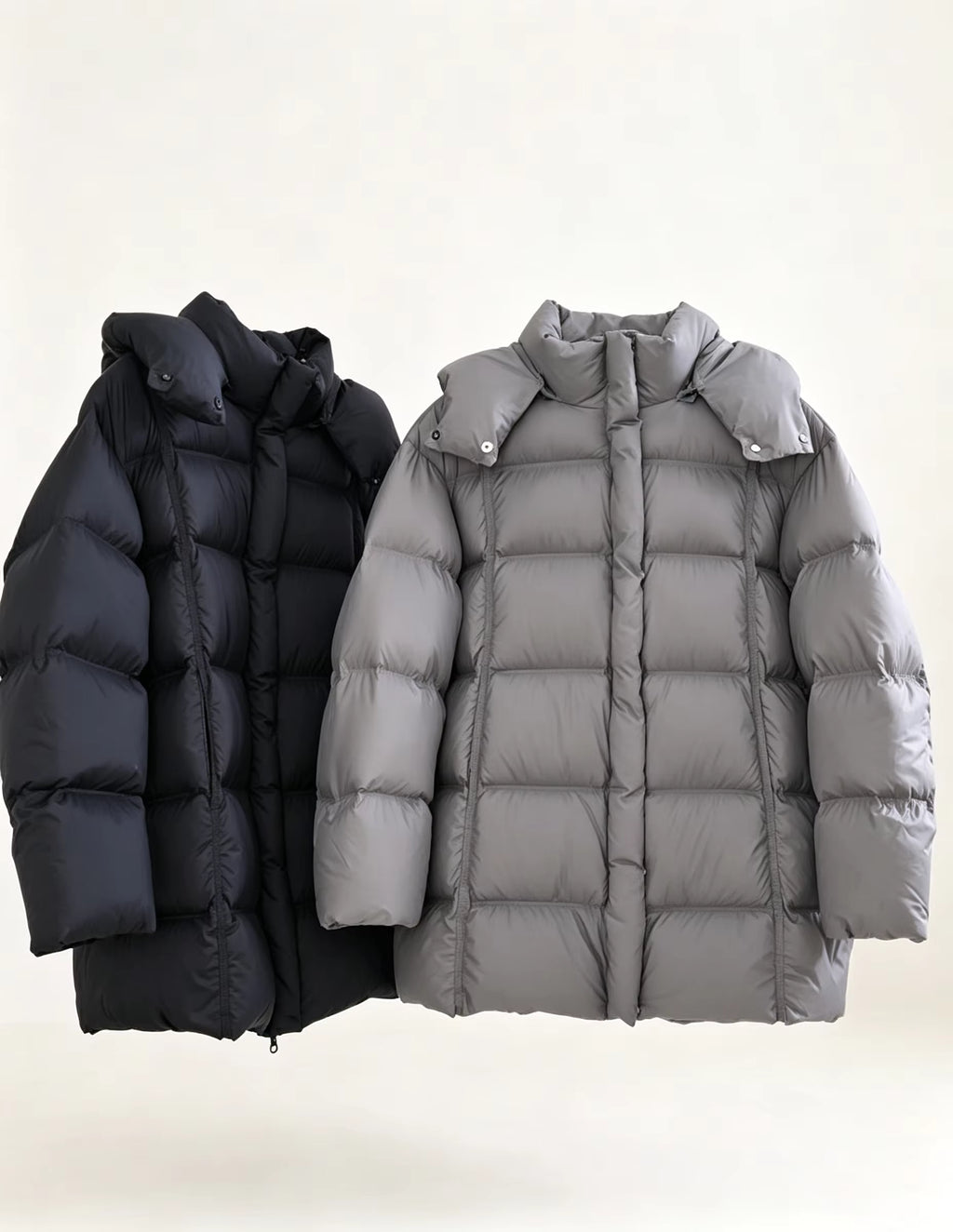Women's Long Quilted Hooded Jacket