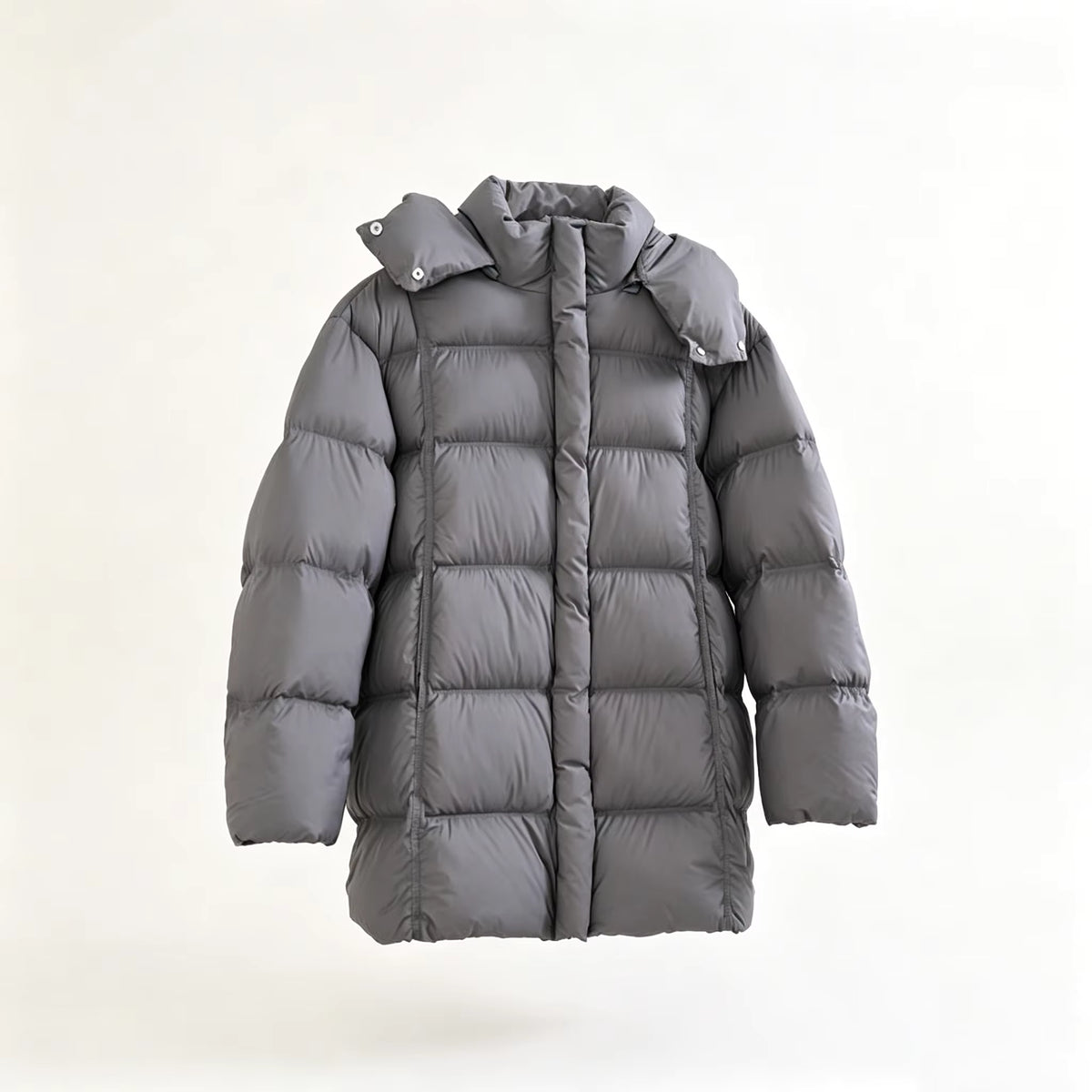 Women's Long Quilted Hooded Jacket