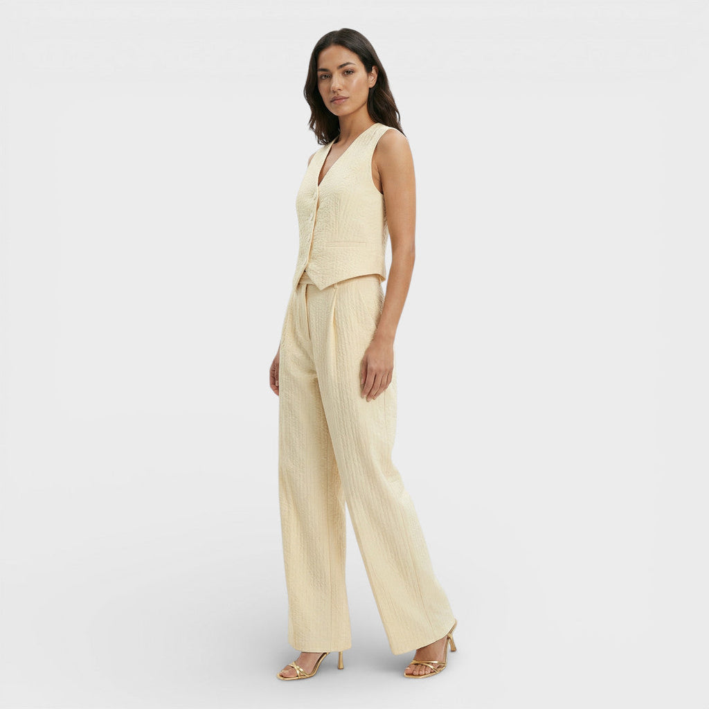 Women's Loungewear Vest and Wide-Leg Pants Set