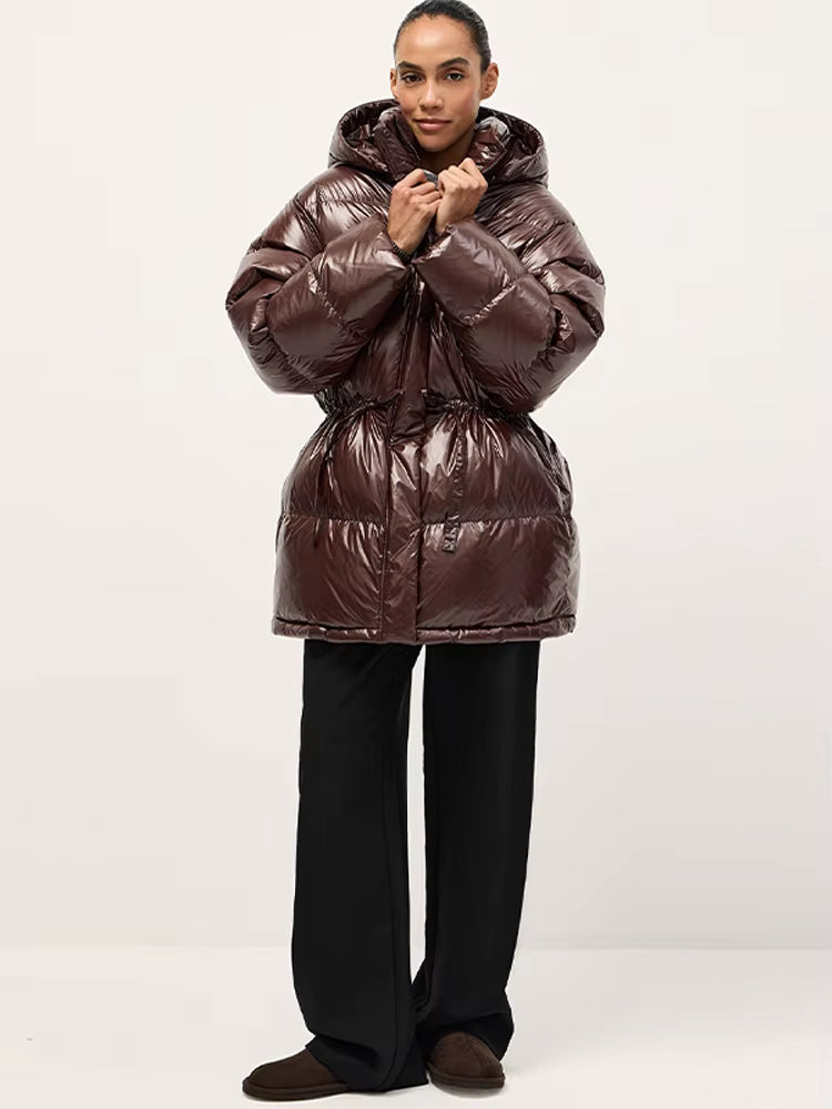 Women's Oversize Hooded Puffer Coat for Winter Wear