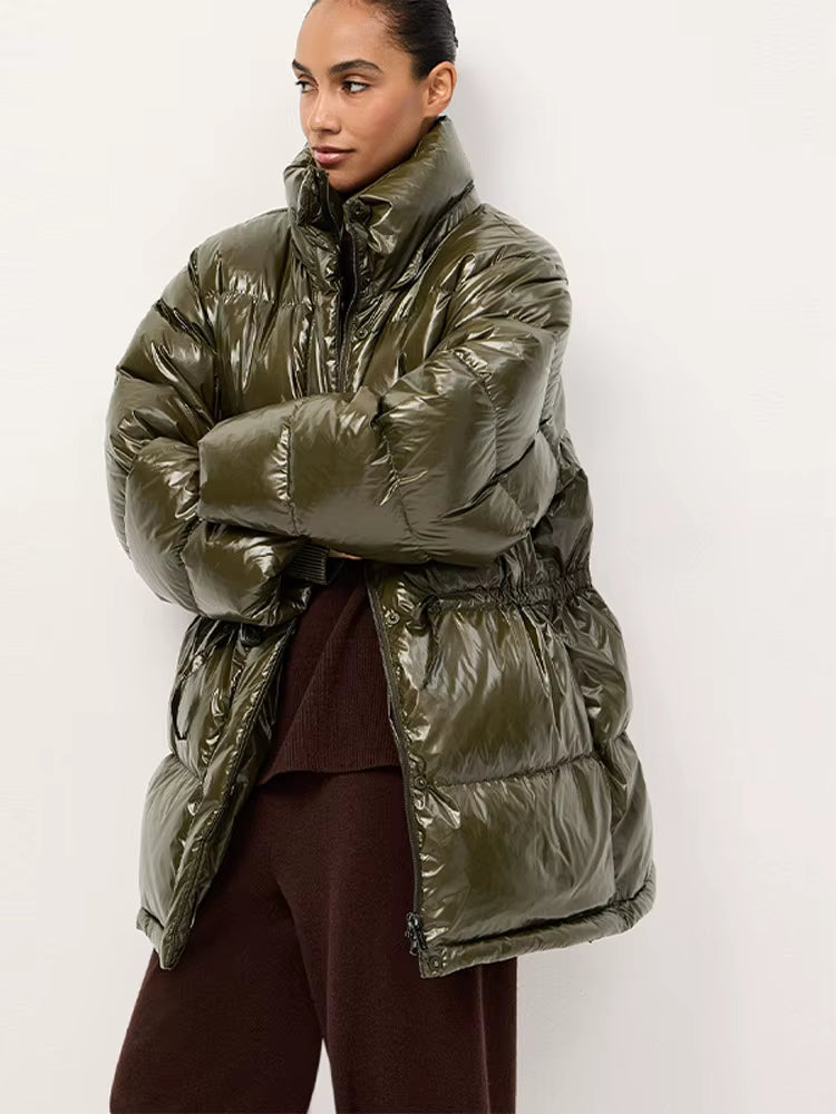 Women's Oversize Hooded Puffer Coat for Winter Wear