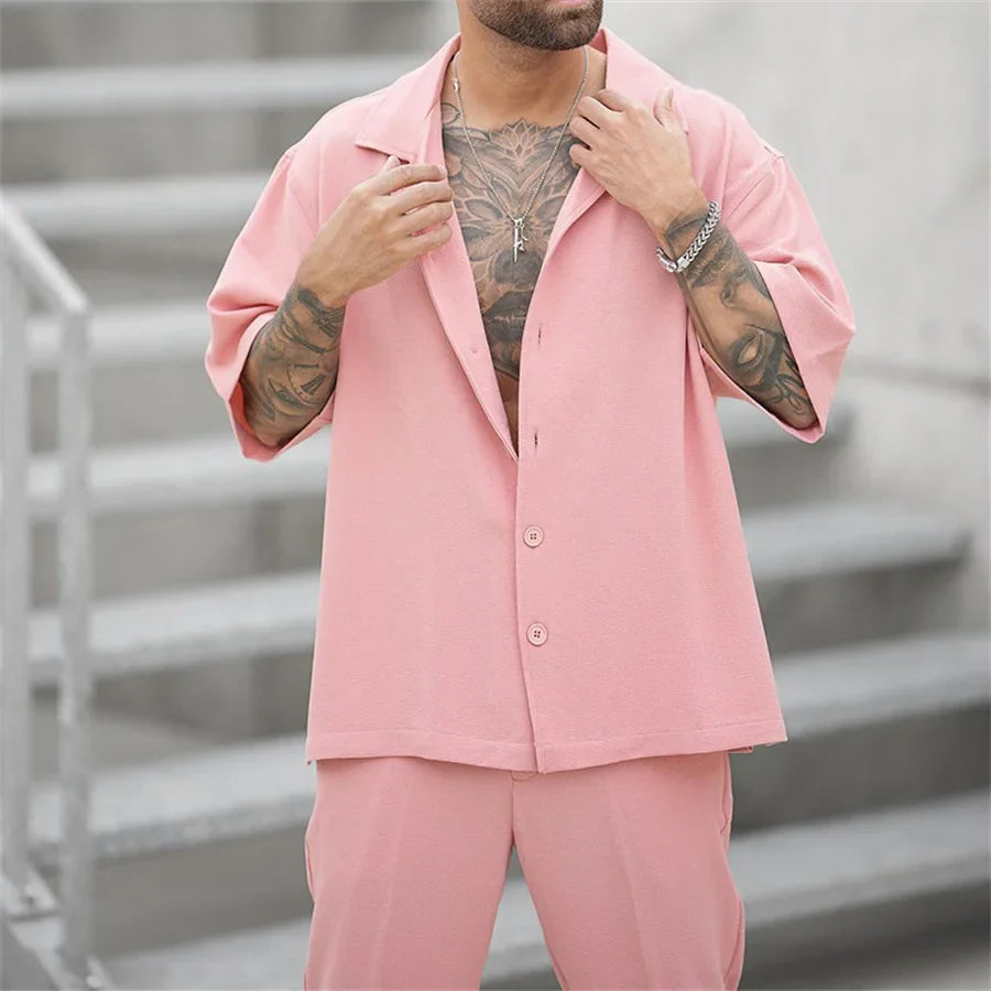 Men's Oversized Loungewear Summer Set