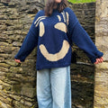 Women’s Oversized Smiley Face Sweater