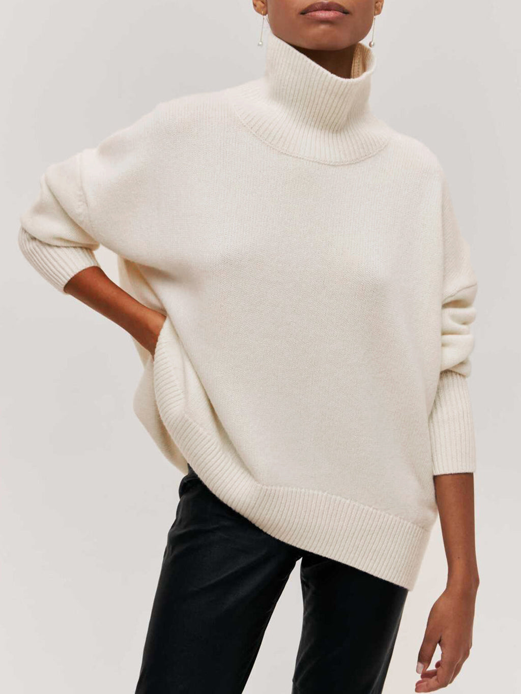 Women's Oversized Turtleneck Sweater