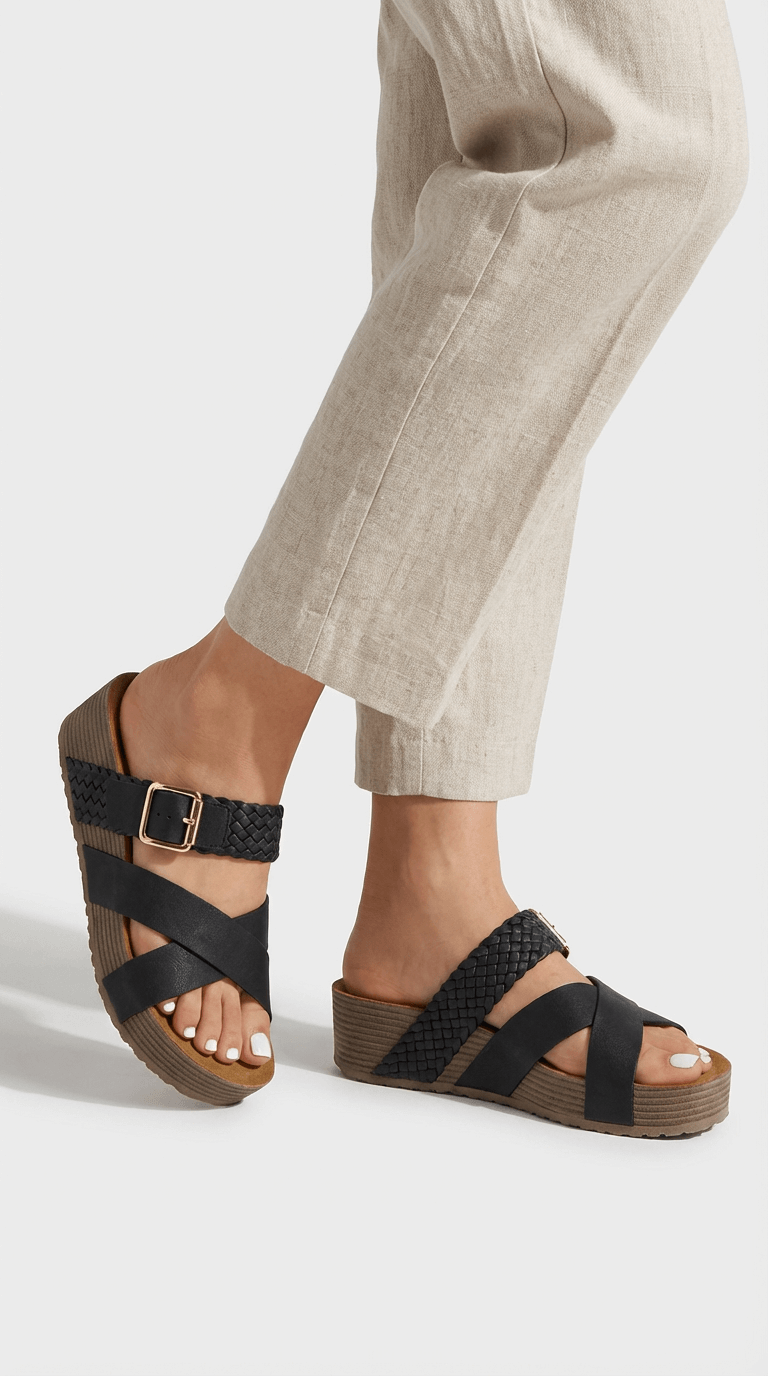 Women's Platform Wedge Sandals for Casual Summer Wear