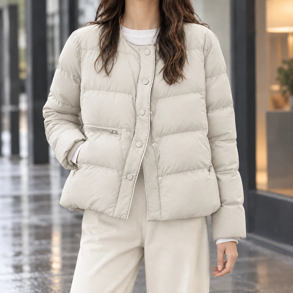 Women's Quilted Duck Down Puffer Jacket 2