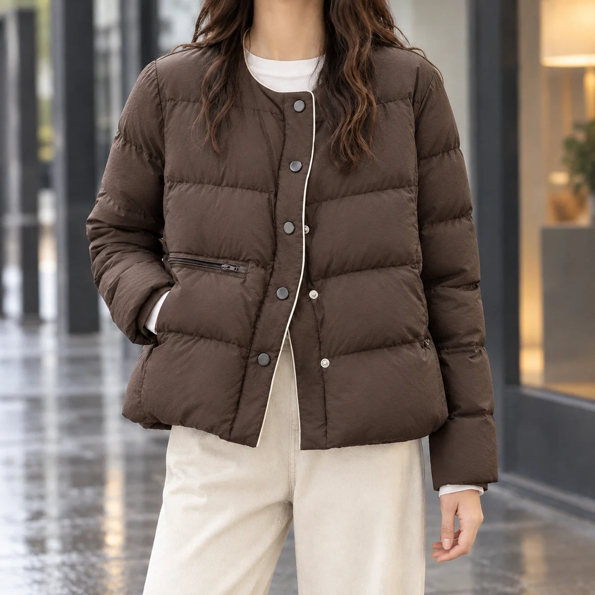 Women's Quilted Duck Down Puffer Jacket 3