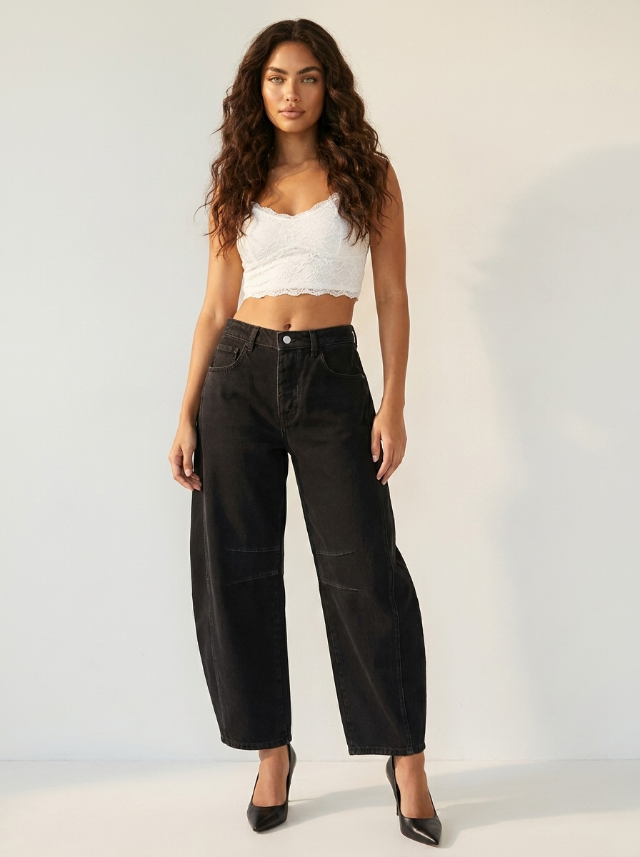 Women's Relaxed Barrel Jeans for Comfortable Everyday Wear
