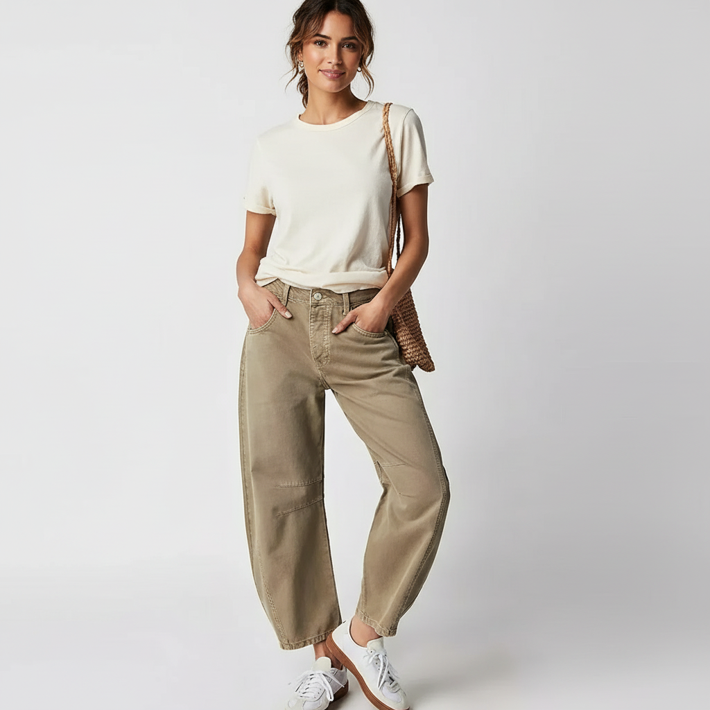 Women's Relaxed Barrel Jeans for Comfortable Everyday Wear