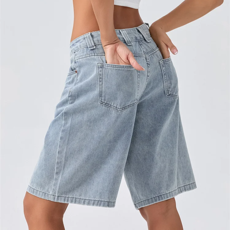 Women's Relaxed Denim Bermuda Shorts