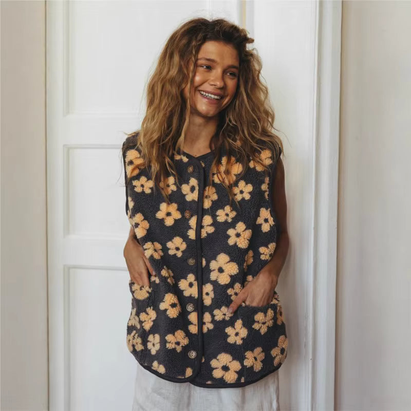 Women's Retro Loose Casual Vest Jacket