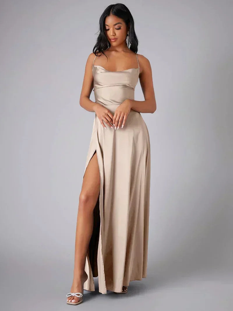 Women's Satin Maxi Dress