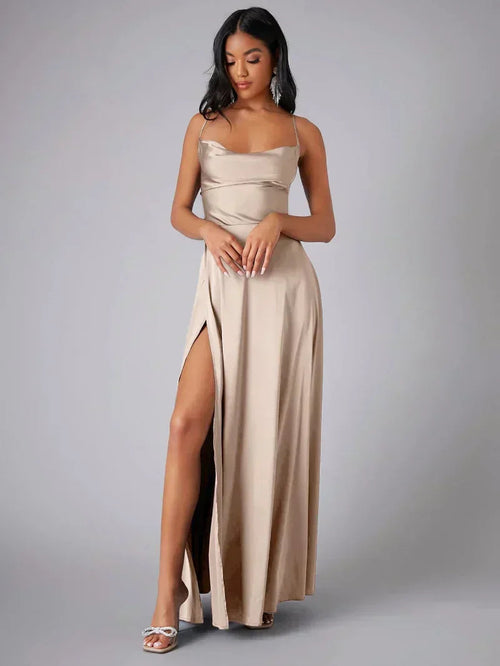 Women's Satin Maxi Dress