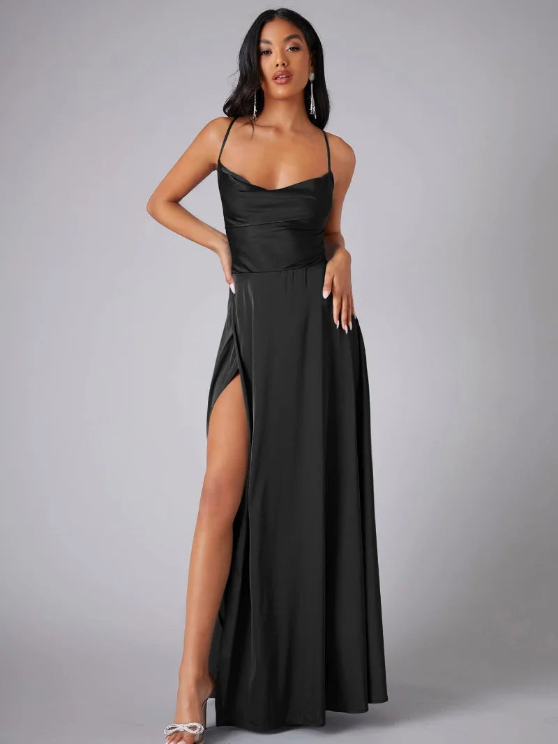 Women's Satin Maxi Dress